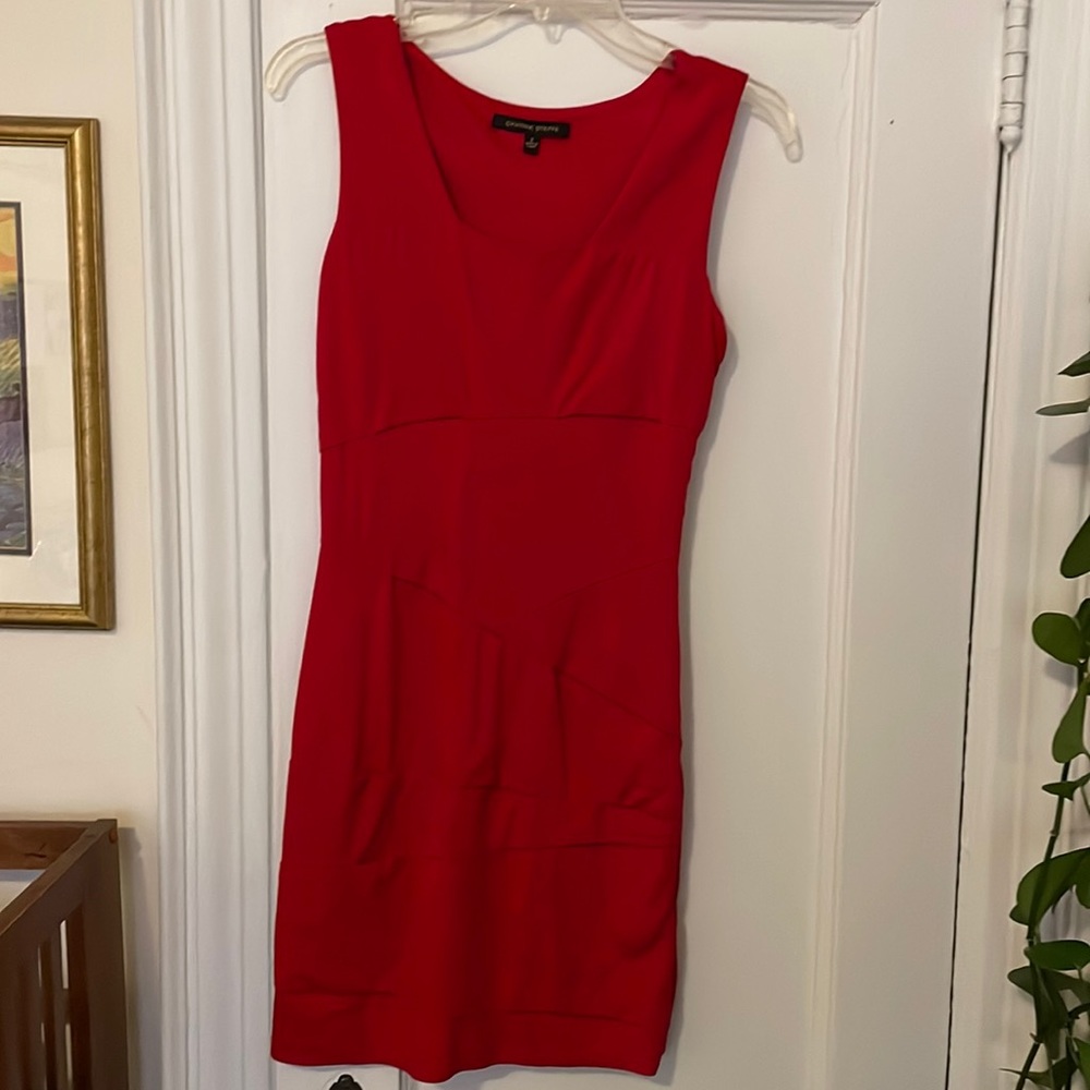 Cynthia Steffe Side Zipper Red Dress